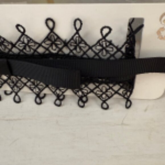 Lace Choker Necklace Victorian Gothic Punk Black OS - Picture 4 of 4